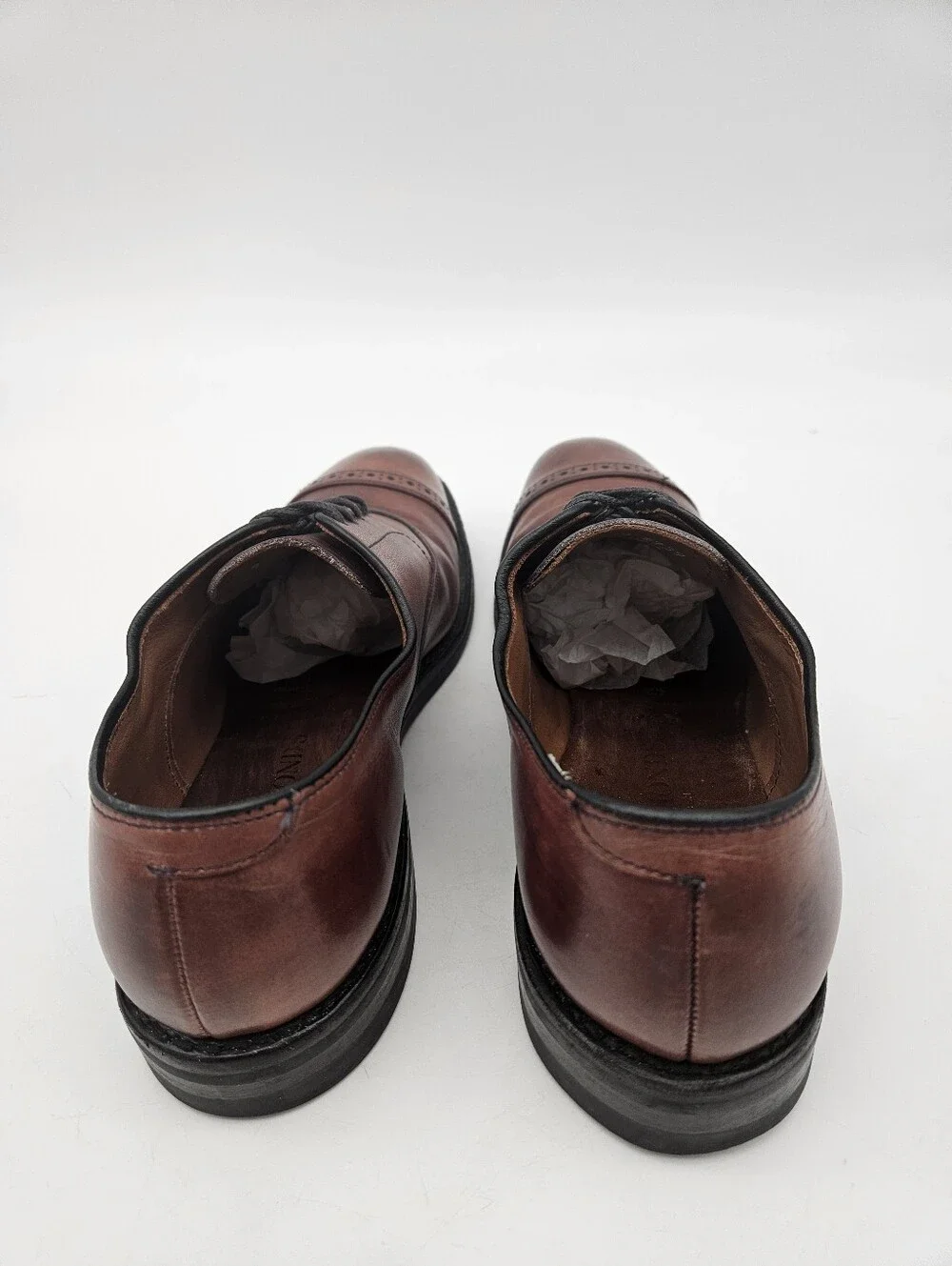 Allen Edmunds 5th Avenue Cap To Oxford Men's Dress Shoes Size 9C Brown Lace Up